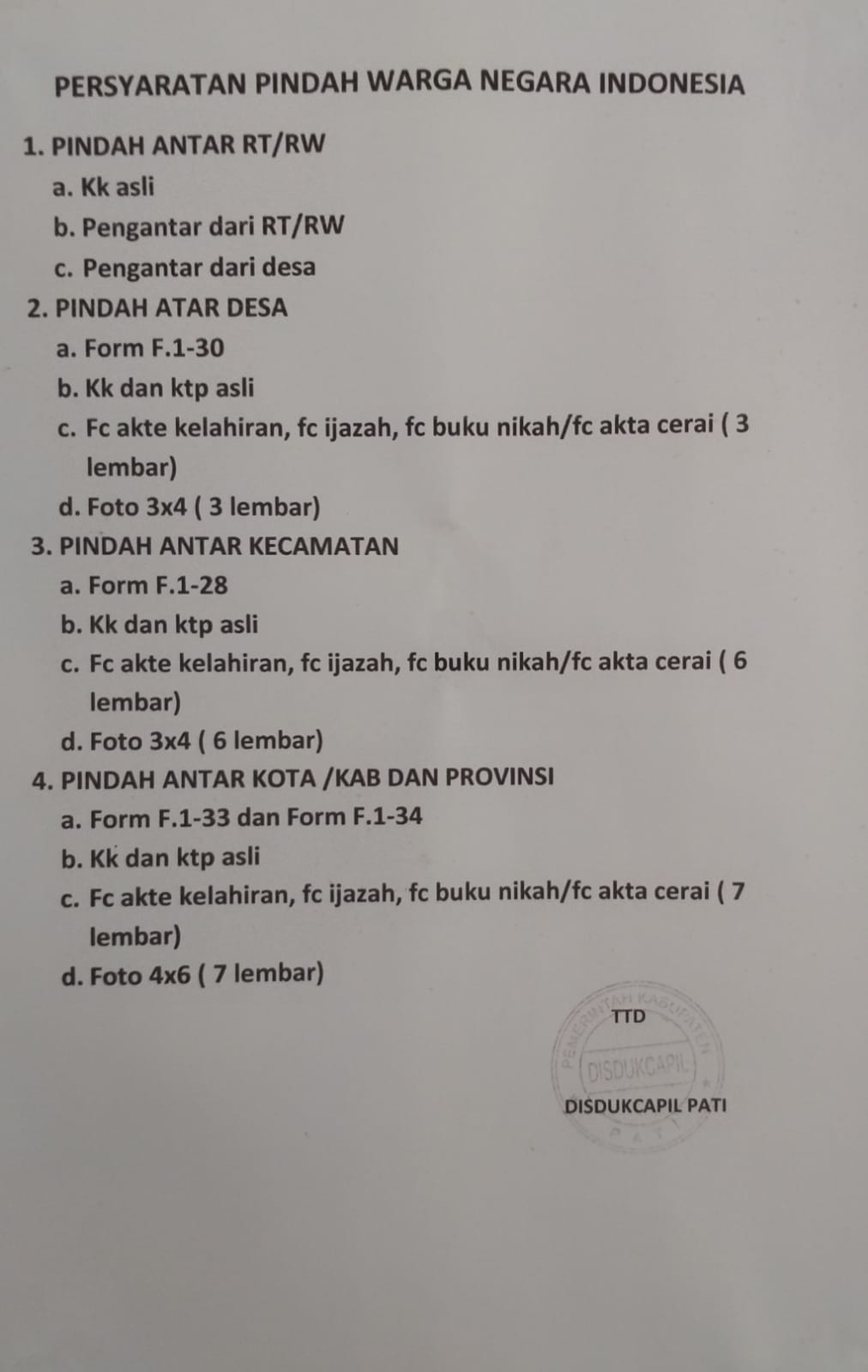 PINDAH KEPENDUDUKAN